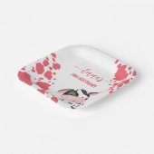 Party-Tafelgeschirr Rosa Kuh Muster personalisiert Pappteller (Gewinkelt)