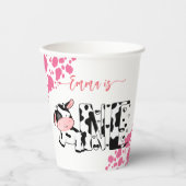 Party-Tafelware Rosa Kuhmuster bedruckt Pappbecher (Vorderseite)