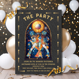 Party-Tarot-Karte für "verkettetes Glas" Einladung