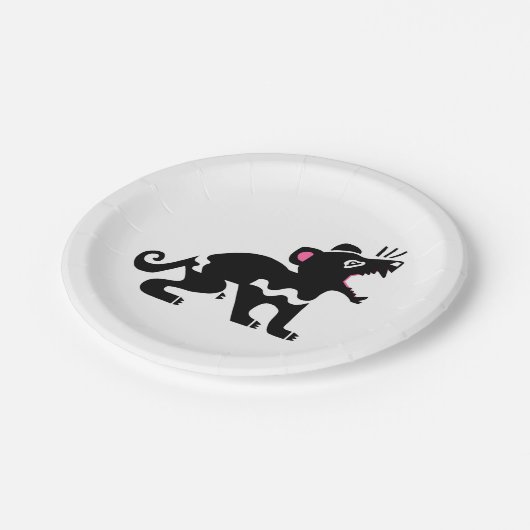 Party! -Tasmanischer DEVIl - gefährdetes Tier Pappteller (Schrägansicht)