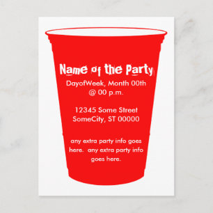 Party Tasse laden Einladungspostkarte