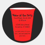 Party Tasse laden Runder Aufkleber (Vorderseite)