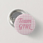 Party-Taste für Team Girl Pink Gender Reveal Button (Vorne & Hinten)