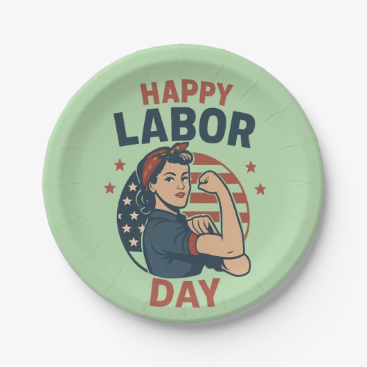 Party-Teller am Arbeitstag Pappteller (Vorderseite)