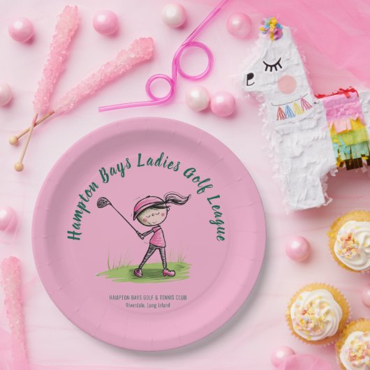 Party-Teller der Golf League Pappteller (Party)