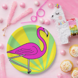 Party-Teller Flamingo Pappteller