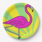 Party-Teller Flamingo Pappteller (Vorderseite)