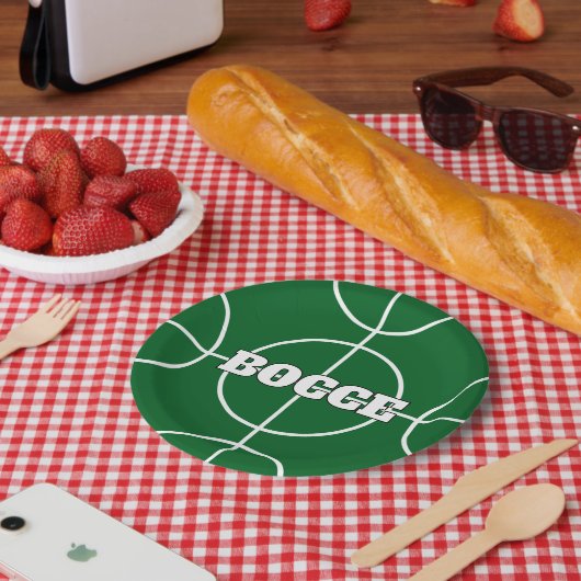 Party-Teller für das benutzerdefinierte Green Bocc Pappteller (Picknick)