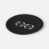 Party-Teller für Firmenlogos Pappteller (Schrägansicht)