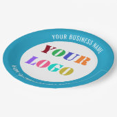 Party-Teller für kundenspezifische Firmenlogo Pappteller (Schrägansicht)