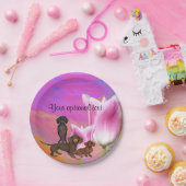 Party-Teller für lila Dackel Pappteller (Party)