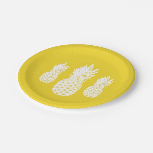 Party-Teller für tropische Ananas Pappteller (Schrägansicht)