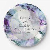 Party Teller | Lebhafte Aquamarine Indigotinte Abs (Vorderseite)