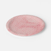 Party-Teller mit pfirsichrosa Spott Pappteller (Schrägansicht)