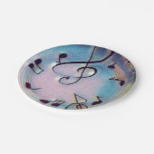 Party-Teller-Musik Pappteller (Schrägansicht)