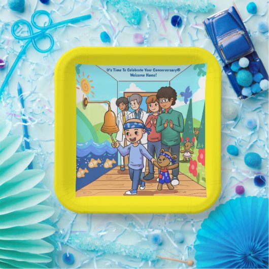 Party-Teller zum freien Krebs Pappteller (Party)