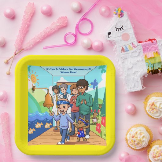 Party-Teller zum freien Krebs Pappteller (Party)