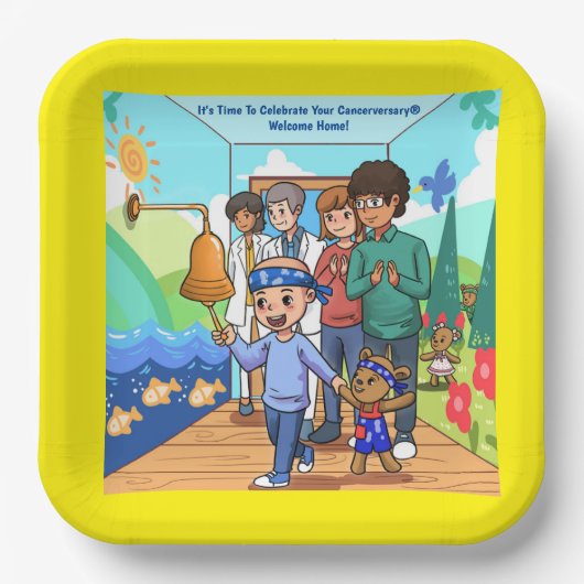 Party-Teller zum freien Krebs Pappteller (Vorderseite)