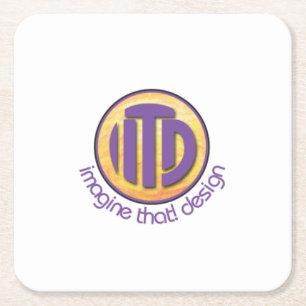 Party Temp Rechteckiger Pappuntersetzer