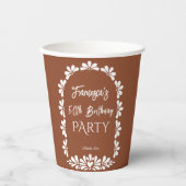 Party terracotta talavera cutomised pappbecher (Vorderseite)