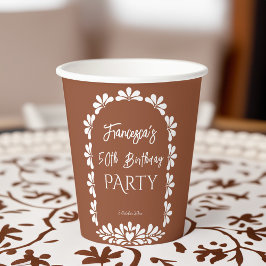 Party terracotta talavera cutomised pappbecher