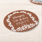 Party Terracotta talavera Runder Pappuntersetzer (Angewinkelt)