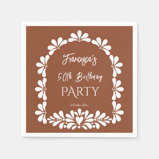 Party Terracotta talavera Serviette (Vorderseite)