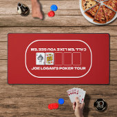 Party Texas Hold'em Red White Poker Table Schreibtischunterlage