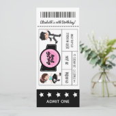 Party-Ticket für Sock-Hop Einladung (Stehend Vorderseite)