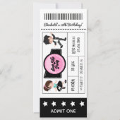 Party-Ticket für Sock-Hop Einladung (Vorderseite)