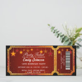 Party Ticket Invitation 2026 Einladung (Stehend Vorderseite)