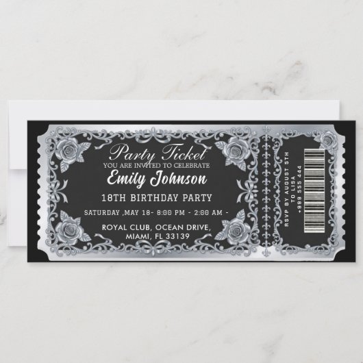 Party Ticket Invitation 2026 Einladung (Vorderseite)