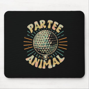 Party-Tier Animal Lustiger Golf-Golfer Lass uns Ab Mousepad