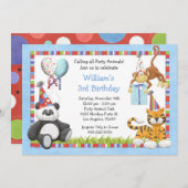 Party-Tier-Geburtstags-Party Einladung (Vorne/Hinten)