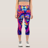 PARTY-TIER, LÖWE CAPRI LEGGINGS (Vorderseite)