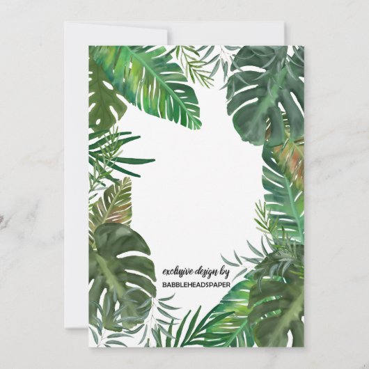 Party-Tier-Safari-Geburtstag oder Einladung (Rückseite)