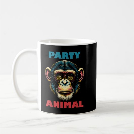 Party Tier Schimpanse Affe Ape Gorilla Kaffeetasse (Links)