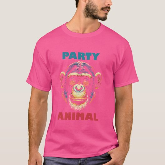 Party Tier Schimpanse Affe Ape Gorilla T-Shirt (Vorderseite)