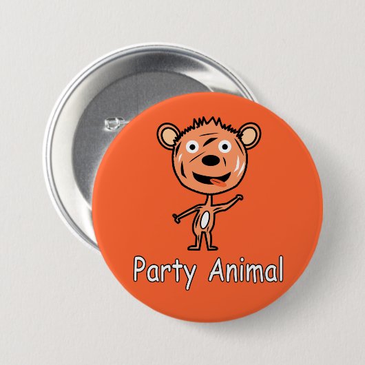 Party-Tier-Tiger Button (Vorne & Hinten)