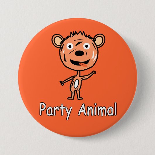 Party-Tier-Tiger Button (Vorderseite)
