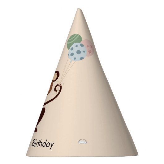 Party Tieraffe mit Ballons, Geburtstag Partyhütchen (Rechts)