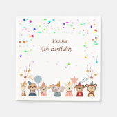 Party Tiere anpassbar Serviette (Vorderseite)