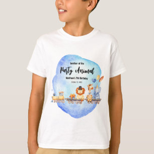 Party Tiere auf Zug Kid Jungle Geburtstag Bruder T-Shirt
