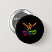 Party-Tiere Baseball-Trikot  Button (Vorne & Hinten)