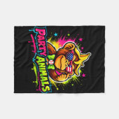 Party-Tiere Baseball-Trikot Fleecedecke (Vorderseite (Horizontal))