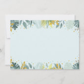 Party Tiere Blue Gold Safari Geburtstag Einladung (Rückseite)