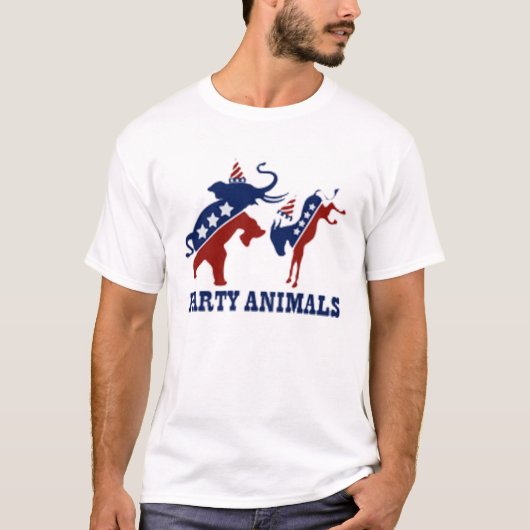 Party-Tiere Demokraten und Republikaner T-Shirt (Vorderseite)