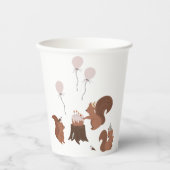 Party Tiere Eichhörnchen Geburtstagsparty Pappbecher (Vorderseite)