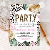 Party Tiere Geburtstag Leopard Print Einladung