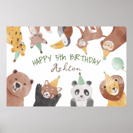 Party Tiere Geburtstagsparty personalisierter Bann Poster